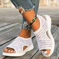 thumbnail image 2 of Women Walking Sandals Arch Support Orthotic Comfortable Plantar Fasciitis Non- Casual Open Toe Sport Sandals for Athletic Summer Beach, 2 of 8