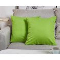 thumbnail image 1 of Set Of 2 Handmade Decorative Solid 100% Cotton Canvas Throw Pillow Covers, 11 Colors Available - (18"x18" 2 Pieces, Apple Green), 1 of 5