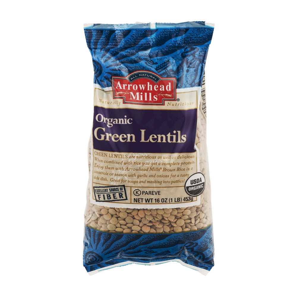 Arrowhead Mills All Natural Organic Green Lentils, 16.0 OZ by Arrowhead Mills