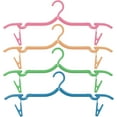 thumbnail image 2 of Portable Folding Clothes Hangers with Clips, Travel Hangers, Lightweight, Durable, Compact Foldable Drying Rack for Shirts, Dresses, Coats, Pants, Towels, Baby Clothes, Pack of 12, Multicolor, 2 of 4