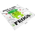 thumbnail image 4 of Just A Girl Who Loves Frogs Blanket for Kids Soft Couch Room Kawaii Flannel Throw Blanket Decor for Girls, 4 of 6