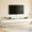 White, variant on SHGJ&SOFT Floating TV Stand Wall Mounted Media Console with Door, Entertainment Center with Storage Cabinets, Wall Mounted TV Shelf for Living Room,Bedroom (Black, 70.9IN)