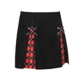 thumbnail image 5 of Douhoow Gothic Lace Mini Pleated Skirt Women Punk High Waist A-Line Short Skirt Vintage Streetwear, 5 of 5