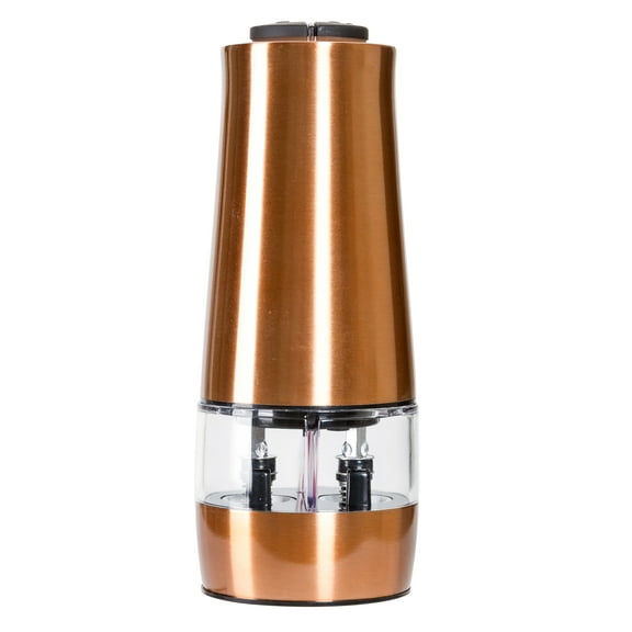 Lexi Home Copper 2 in 1 Electric Salt & Pepper Grinder - Stainless Steel Salt & Pepper Grinder