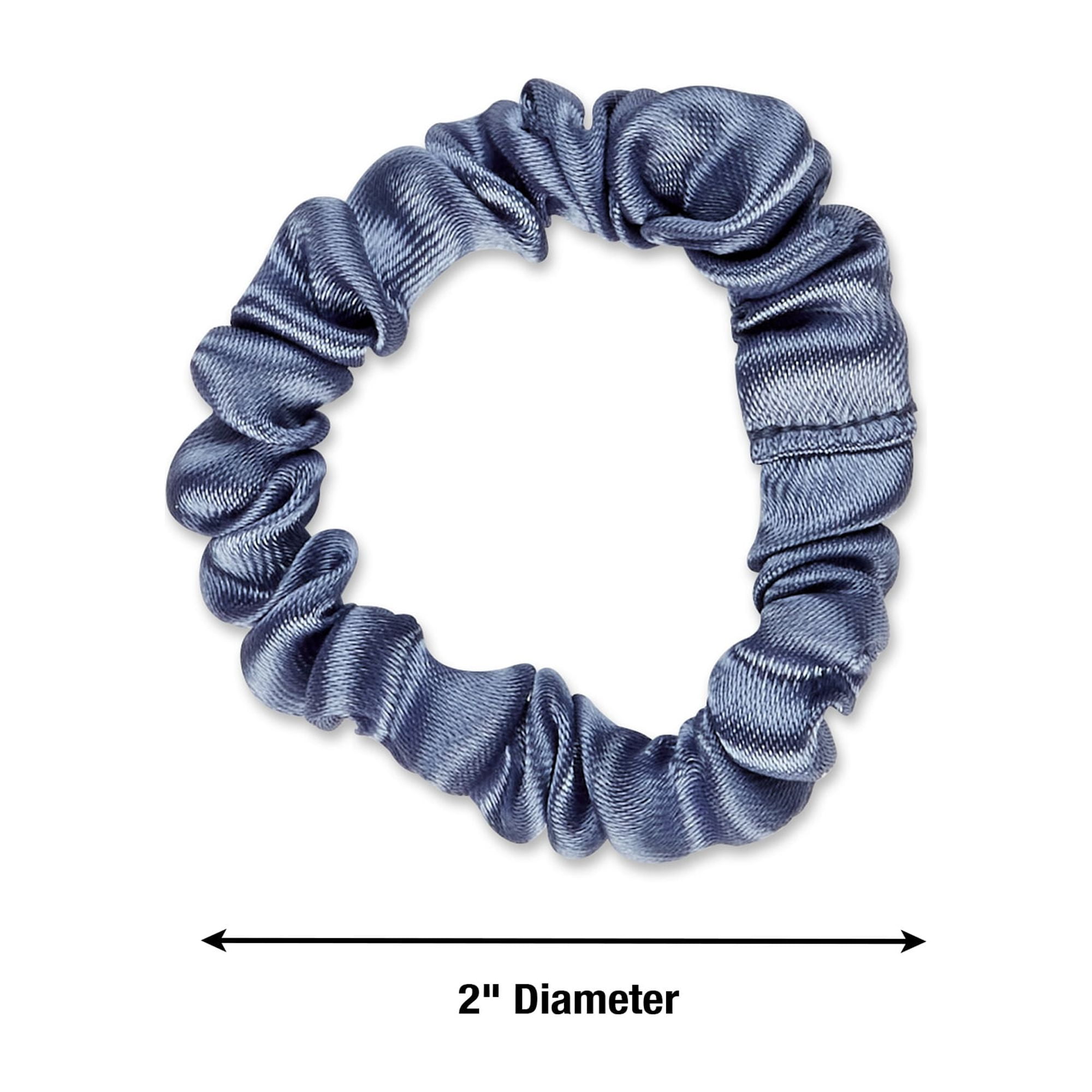 Tayshia by Scunci No Damage Satin Mini Scrunchie Hair Ties, Assorted Colors, 5 Ct