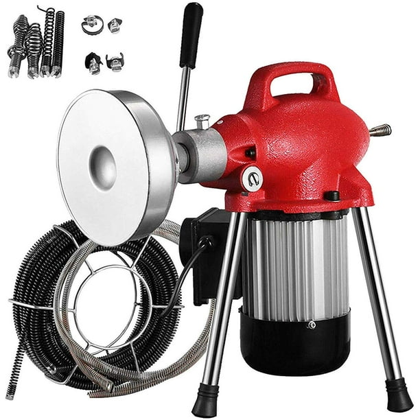 Techtongda 110V/ 500600W /3/4"4" Sectional Pipe Drain Cleaner