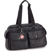 Black Carryall with Daisy Keychain