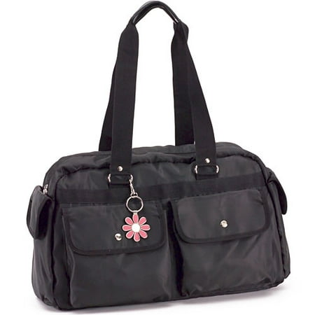 Black Carryall with Daisy Keychain