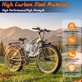 thumbnail image 6 of Helokeep 26P Electric Bike for Adults - 26" Ebike, 48V 15AH UL 2849 Battery, 20MPH, Front Suspension, Adjustable Seat, 330lbs Capacity, Desert Sand, 6 of 10