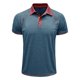 thumbnail image 4 of pstuiky camisetas de hombre, Blusa de manga corta con cuello vuelto, transpirable, con botones y color liso para hombre ropa de hombre xxxl, 4 of 7