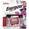 thumbnail image 1 of Energizer, Pilas MAX Alcalinas AAA, 6 Pilas, Blanco/Rojo, 1 of 5