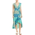 thumbnail image 2 of Donna Morgan Robe Maxi pour Femmes avec Flotteur, Menthe Glacière/bleu Azure Multi, 8, 2 of 4