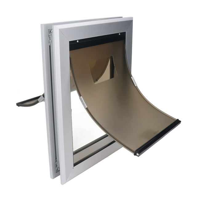Dog Flap Door, 2 Layer Flap Pet Door, Professional Controllable Direction Dog and Cat Door with Slide In Closing Panel, Weatherproof Dog Door for Interior Exterior Doors