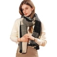 thumbnail image 1 of Bufanda cálida tipo manta para mujer, bufanda para el cuello, bufanda de invierno, chal de tartán con borlas de gran tamaño, pashmina a cuadros acogedora, 1 of 5