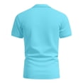 thumbnail image 5 of Polo Shirts for Men Cotton Pique Short Sleeve Golf Shirts with Pocket Classic Casual Moisture Wicking Polos Cyan 4XL, 5 of 5