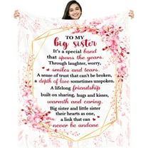 Sisters Gifts from Sister- Big Sister Gifts Blanket, Big Sister Gifts for Little Girls Sister Sister Birthday Gifts from Sister Best Sister Ever Gifts Soft Throw Blankets 60” x 50”