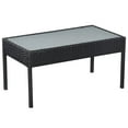 thumbnail image 4 of vidaXL 5 Piece Garden Lounge Set with Cushions Poly Rattan Black, 4 of 5