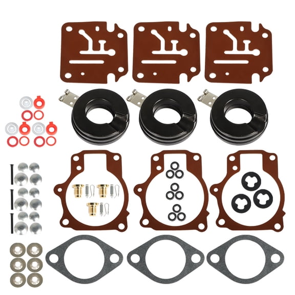 LABLT 3 x Carburetor Carb Rebuild Repair Kits and Float Fit for Johnson Evinrude 396701 65 70 75 HP