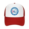 thumbnail image 2 of Philadelphia 76ers Trucker Hats Red One Size Adjustable Snapback Hat, 2 of 5