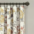 thumbnail image 2 of Half Moon Ivana Floral Room Darkening Window Curtain Panels White/Navy 52x84 Set, 2 of 10