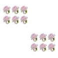 thumbnail image 4 of Servilletero de Flores Artificiales Toystoory 6 uds Lino Colorido Rosado, 4 of 6