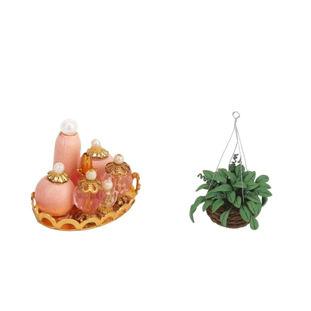 Miniaturas de Decoración de Muebles de Dormitorio Macarena Perfume y Colgante Verde