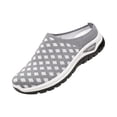 thumbnail image 2 of EKVAHL Women's Orthopedic Backless Walking Mules, Grid Knit Mesh Slip On Clogs, Wide Width Lightweight Daily Outdoor Walking Sneakers Gray, 2 of 5