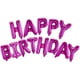 thumbnail image 1 of Happy Birthday Balloons Banner 3D Lettering Mylar Foil Letters, decoración inflable para fiestas y decoraciones para eventos para niños y adultos púrpura Jormftte LRWJ574-4, 1 of 6