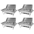 thumbnail image 2 of ToHu Chafers and Buffet Warmers Sets Stainless Steel Three Grids Non Stick Buffet Pans Foldable Dishwasher Safe Warming Trays with Lid for Theme Events Parties Gatherings current, 2 of 9