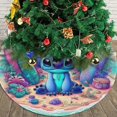 thumbnail image 3 of Falda para árbol de Navidad con puntadas, suave y divertida, decoración navideña de granja con cuello para árbol de Navidad de 36", 3 of 4