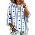 thumbnail image 2 of Women Hoodies Casual Pullover 3/4 Sleeve Vintage Print Oversized Sweatshirt Basic Drawstring Hoodie Trendy Fall Winter Y2K Clothes, 2 of 4