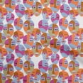 thumbnail image 1 of oneOone Cotton Poplin Orange Fabric Abstracts Craft Projects Decor Fabric Printed By The Yard 42 Inch Wide, 1 of 5