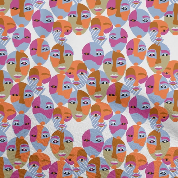 oneOone Cotton Poplin Orange Fabric Abstracts Craft Projects Decor Fabric Printed By The Yard 42 Inch Wide