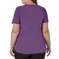 thumbnail image 3 of Womens Scrub Tops Short Sleeve V Neck Solid Color Shirts Nursing Working Uniform Tops with Pockets, 3 of 5