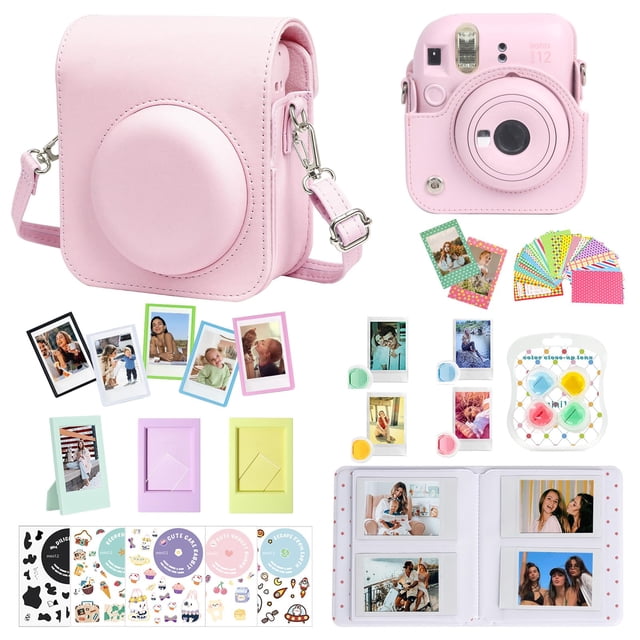 Paquete de accesorios CAIYOULE para Fujifilm Instax Mini 12 Pink