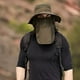 thumbnail image 3 of Sombrero para el sol para pesca al aire libre con solapa para el cuello extraíble, protección solar UV UPF 50+, gorro tipo cubo, sombrero boonie de malla, 3 of 5