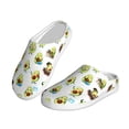 thumbnail image 2 of Wukai Funny Avocado In Mexican Clothes Print Women's Indoor Bedroom Slipper Slip On Shoes, Unisex House Shoes with Anti-Skid Sole for Men, Gift for Women Men-37/38, 2 of 7