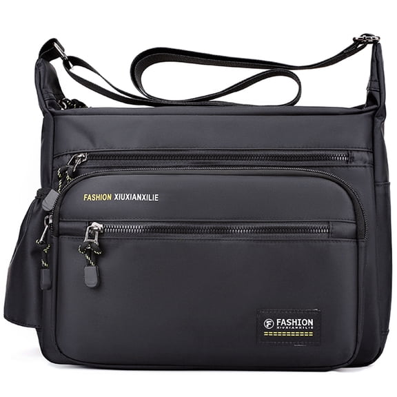 Raistyw Crossbody Bag for Women, Multiple Pockets Nylon Shoulder Bag Purse Lightweight Handbags for Travel, Office, Black