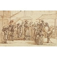 thumbnail image 2 of Sir James Thornhill 14x11 Black Ornate Wood Framed Double Matted Museum Art Print Titled: A Scene at Windsor, 2 of 5