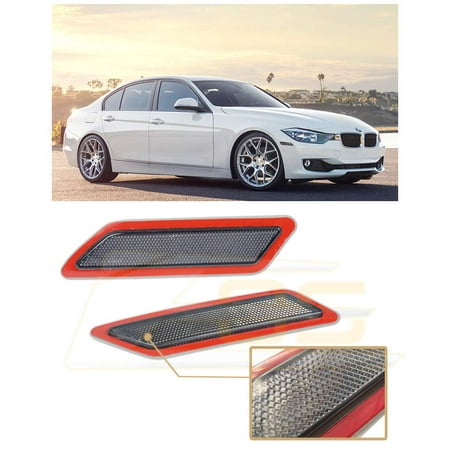 Front Bumper Side Marker - Extreme Online Store Replacement for 2012-2015 BMW F30 F31 3-Series Base Bumper Model EOS Factory Style Crystal Clear Front Bumper Fender Reflector Side Marker Lights Turn Signal Lamps