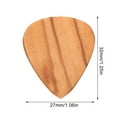 thumbnail image 4 of Guitar Picks Delicate String Instrument Tool Fitting Comfortale Study Wooden Bass Attachment Playing Tools Wood Pick for Guitars Type 6, 4 of 7