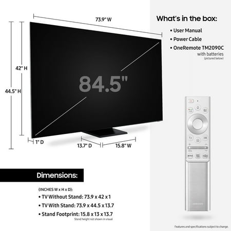 Samsung - 85" Class Q900TS Series QLED 8K UHD Smart Tizen TV