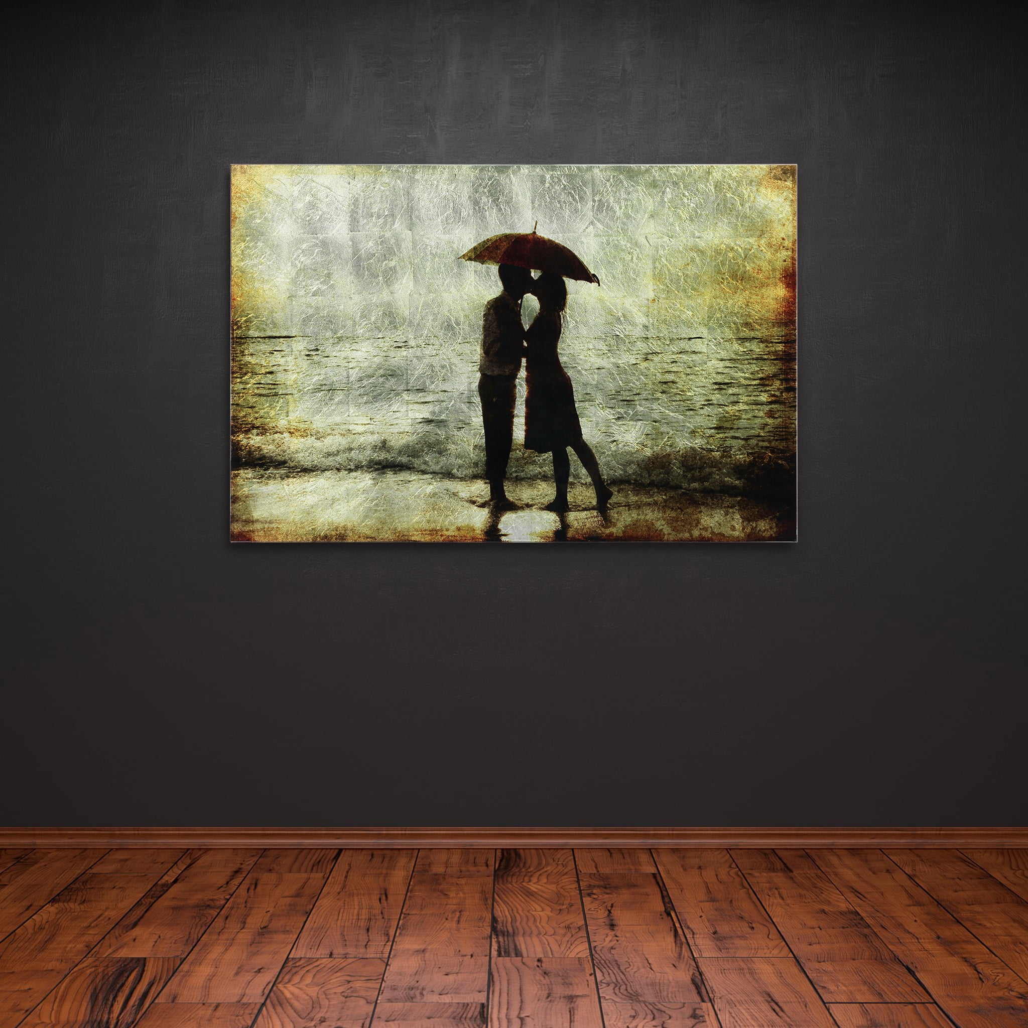 Goodbye Kiss Reverse 32.00" x 0.20" Mixed Media Art, by Empire Art