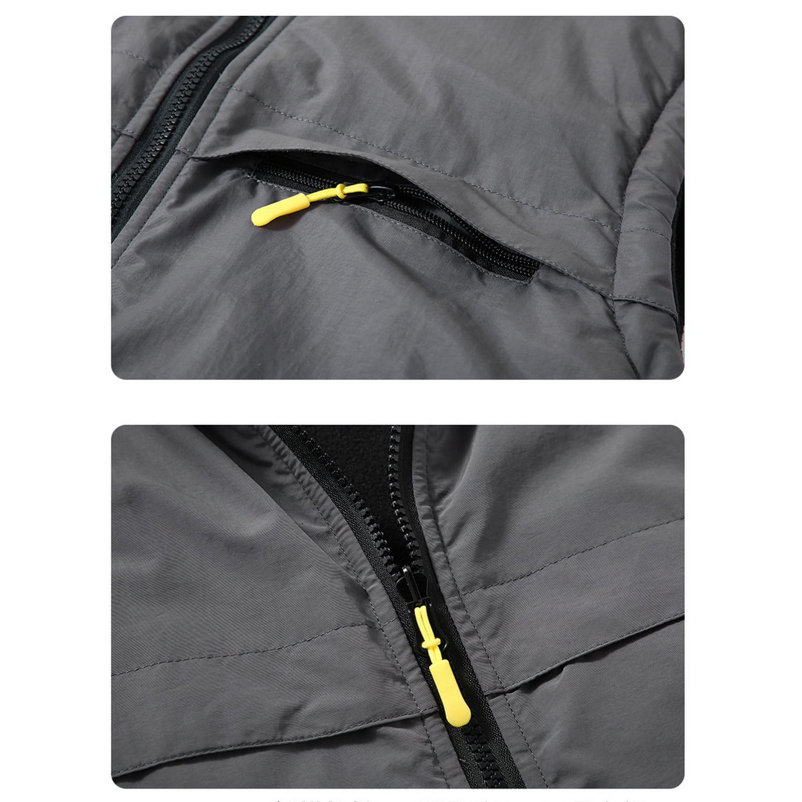zfhfof Men's Lightweight Reversible Vest Outerwear Zip Up Fleece Lined Sleeveless Jacket Winter Warm Vests for Work Running Hiking
