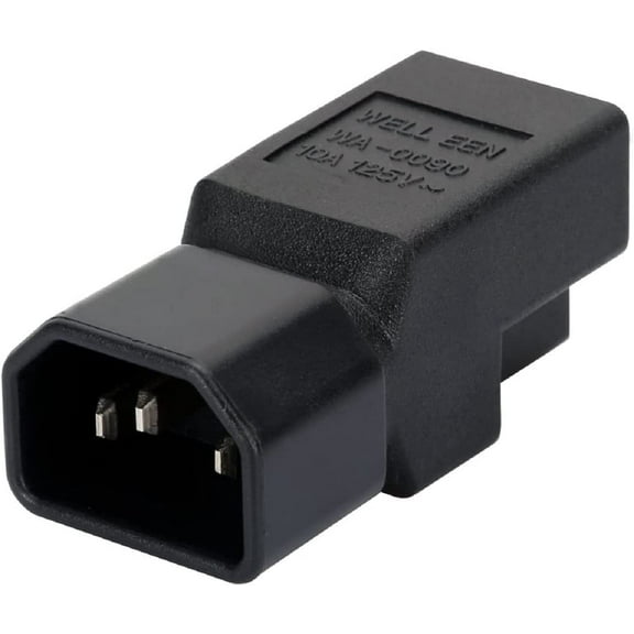 Toptekits Adapter Nema 5-15r to C14, IEC C14 Male to NEMA 5-15R Power Converter Adaptor