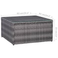 thumbnail image 4 of vidaXL 5 Piece Garden Sofa Set with Cushions & Pillows Poly Rattan Grey, 4 of 5
