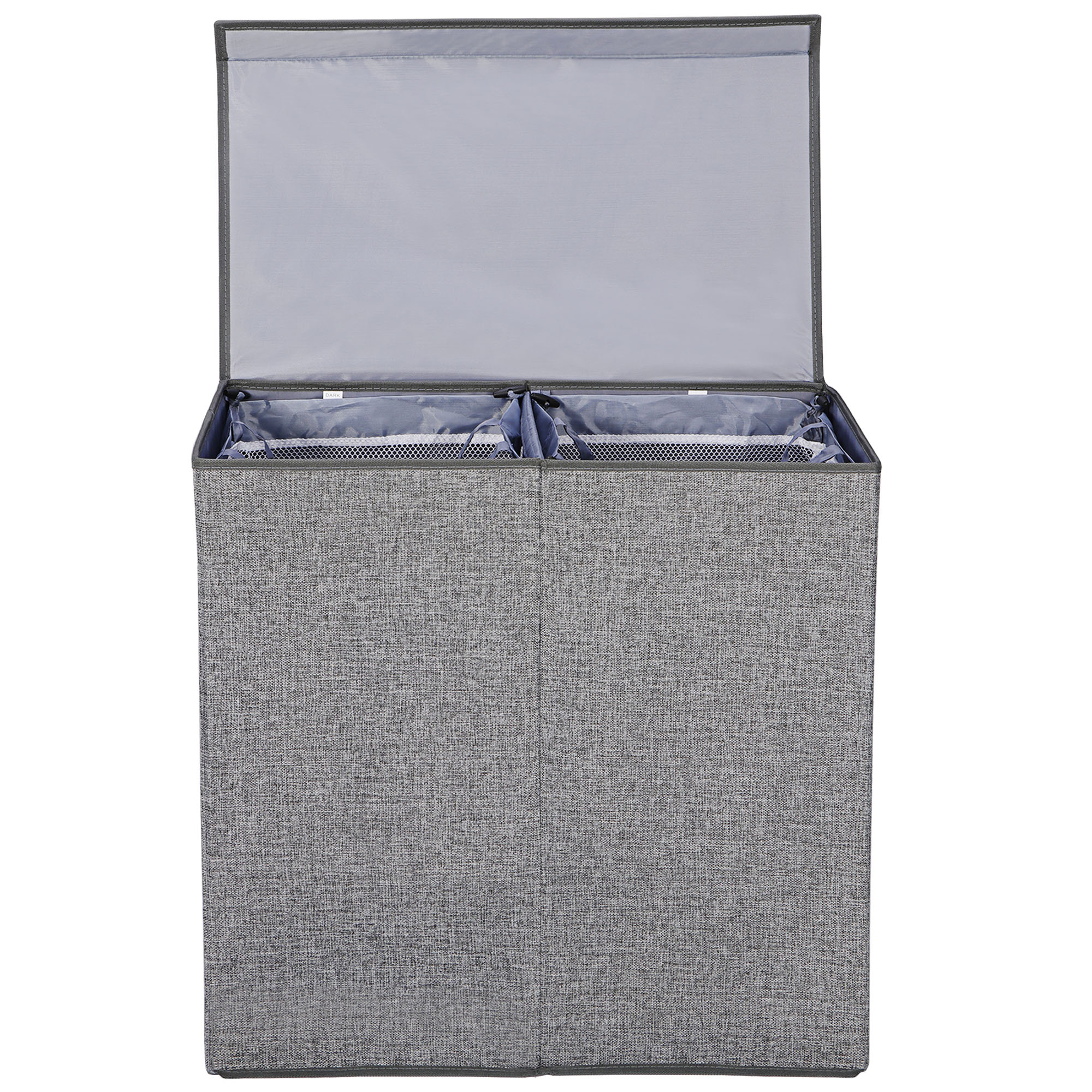 Double Removable Inner Laundry Hamper W/ Lid Big Washing Clothes