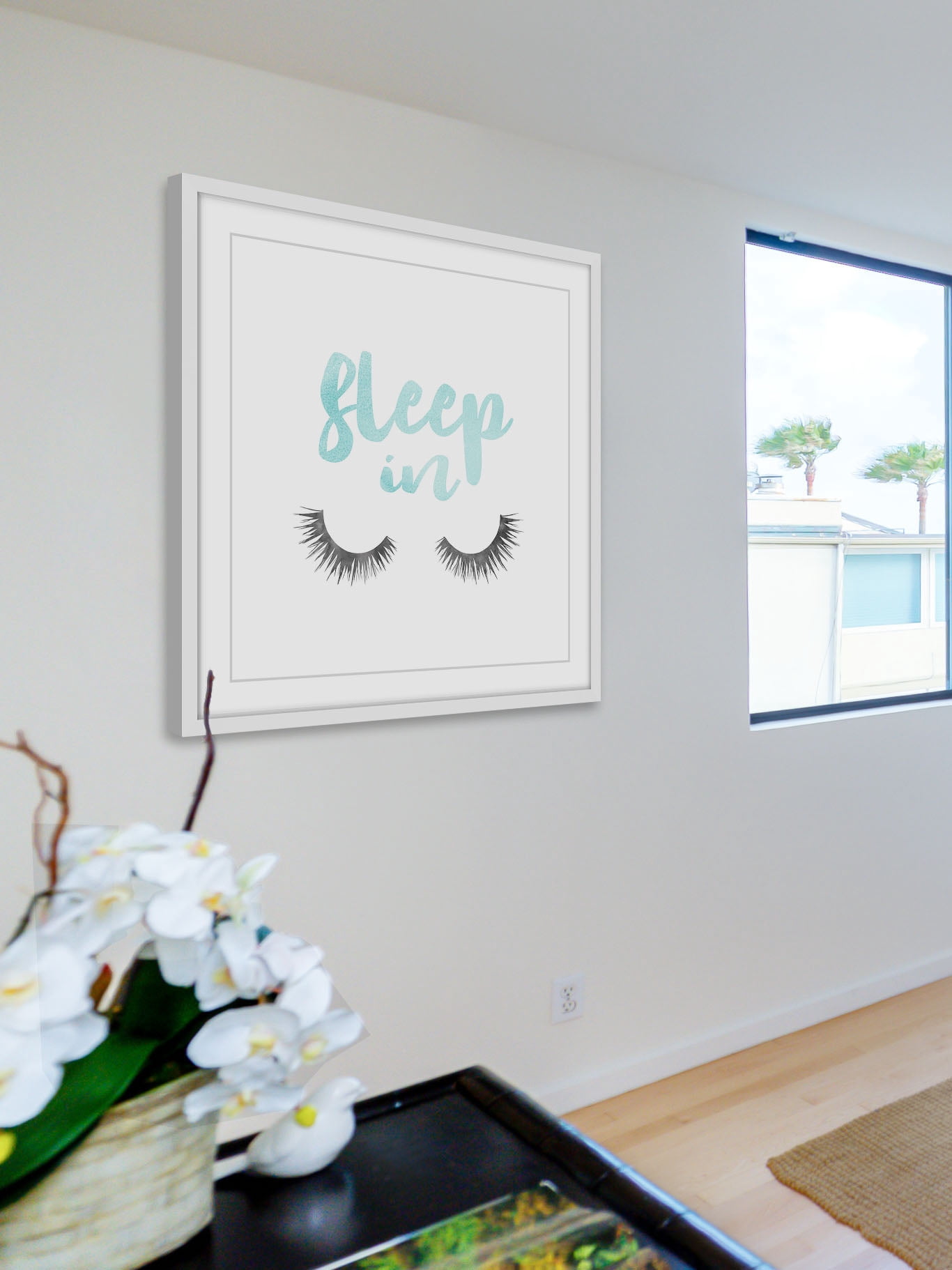"Pillow Sleep in Blue" Framed Painting Print