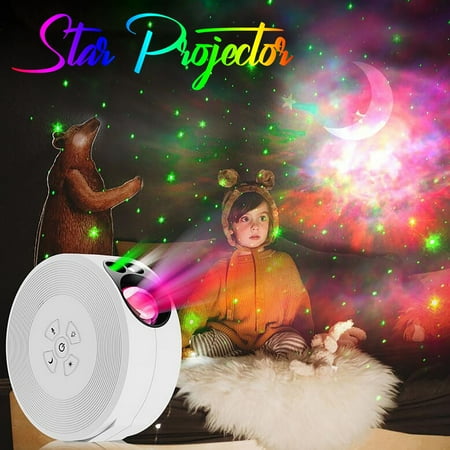 

Big holiday Deals! Dqueduo Star Projection Lamp Moon Full Of Stars Bedroom Atmosphere Night Light Led Colorful Remote Control Light Creative Usb Table Lamp Gifts for Family on Clearance