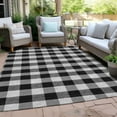 thumbnail image 6 of Addison Rugs Chantille Indoor/Outdoor Transitional Plaid Black Washable Rectangle Rug, 2'6" x 3'10", 6 of 6